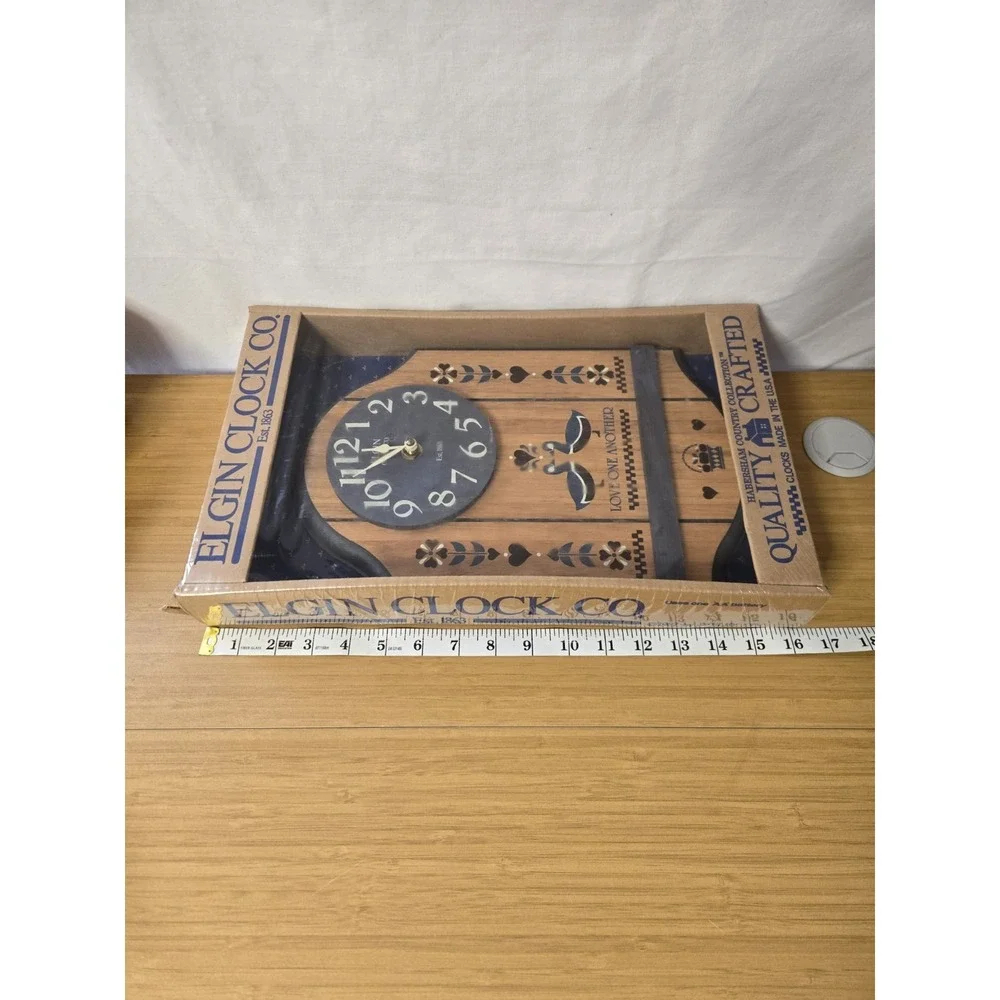 Vintage 1987 Elgin Wall Clock Harbarsham Country Collection SEALED, NOS
